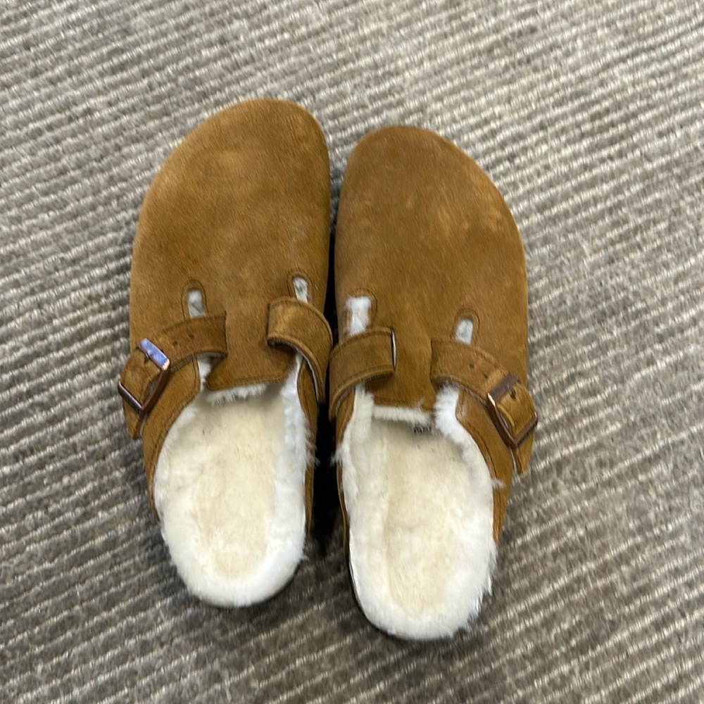 Birkenstock Boston Shearling - Suede clog size 39